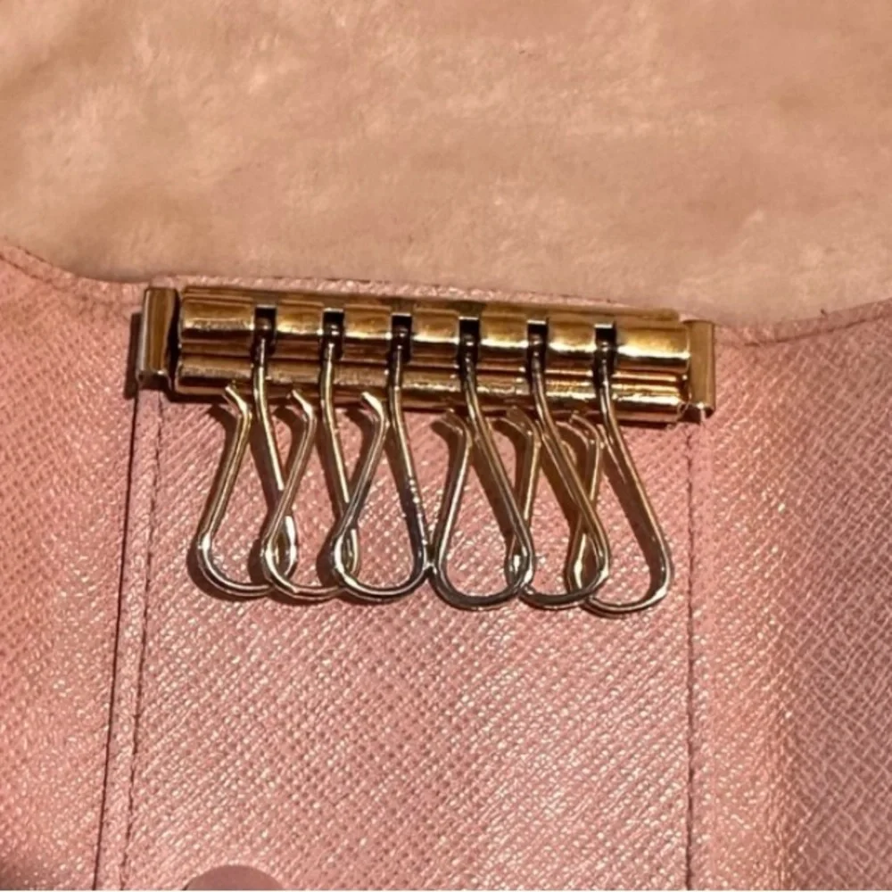 Louis Vuitton Damier Ebene Brown Ballerine pink key Holder